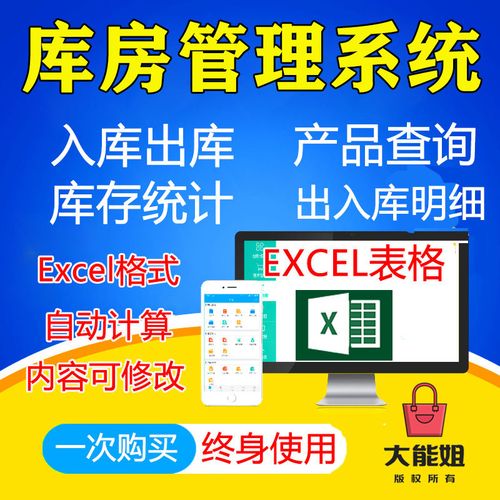 產品出入庫存庫房管理系統表格進銷存 報表excel表格模板b08